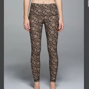 Lululemon Shine Tight Sequin Shimmy Shimmer Multi Brown